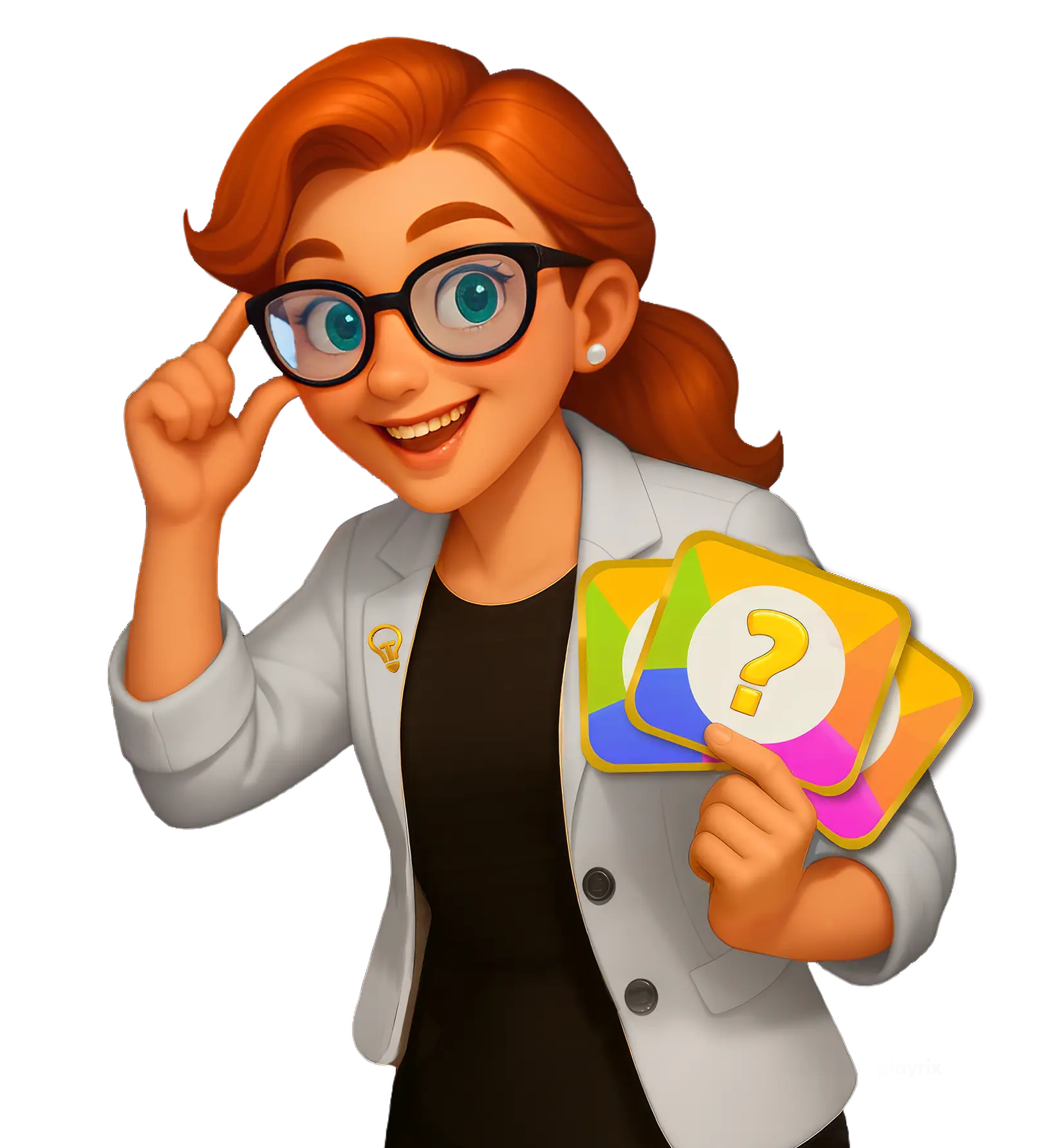 Girl with cards